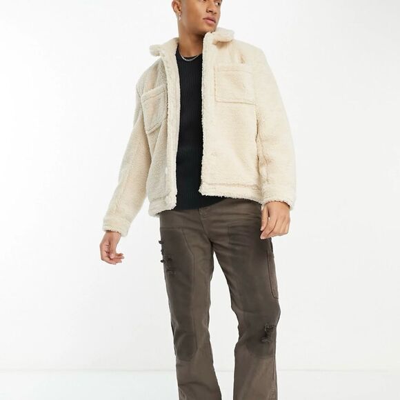 Harry‎ Brown Borg jacket Cream 2XL NWT IN PACKAGE - Picture 4 of 7